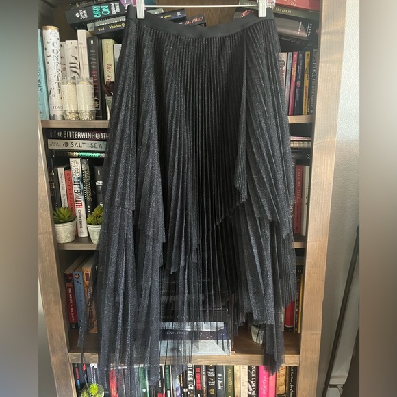 All Saints Veena Metallic Tulle Skirt - Picture 4 of 10